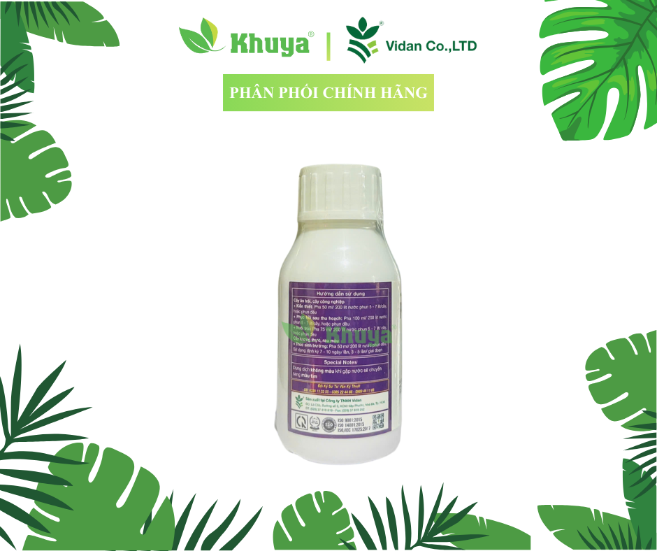 Phân bón lá Vidan Phân tím 100ml Đậm Đặc Bung đọt - Ra rễ - Phì trái