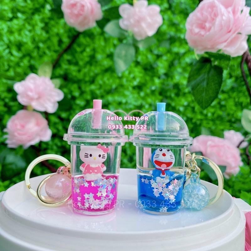 Móc khóa ly nước Hello Kitty - Doremon Doraemon