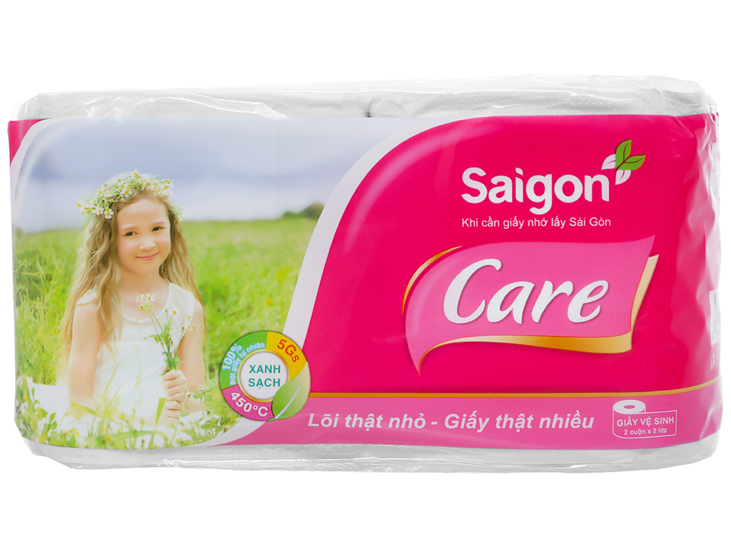 Lốc 10 Cuộn Giấy Vệ Sinh Sài Gòn Care