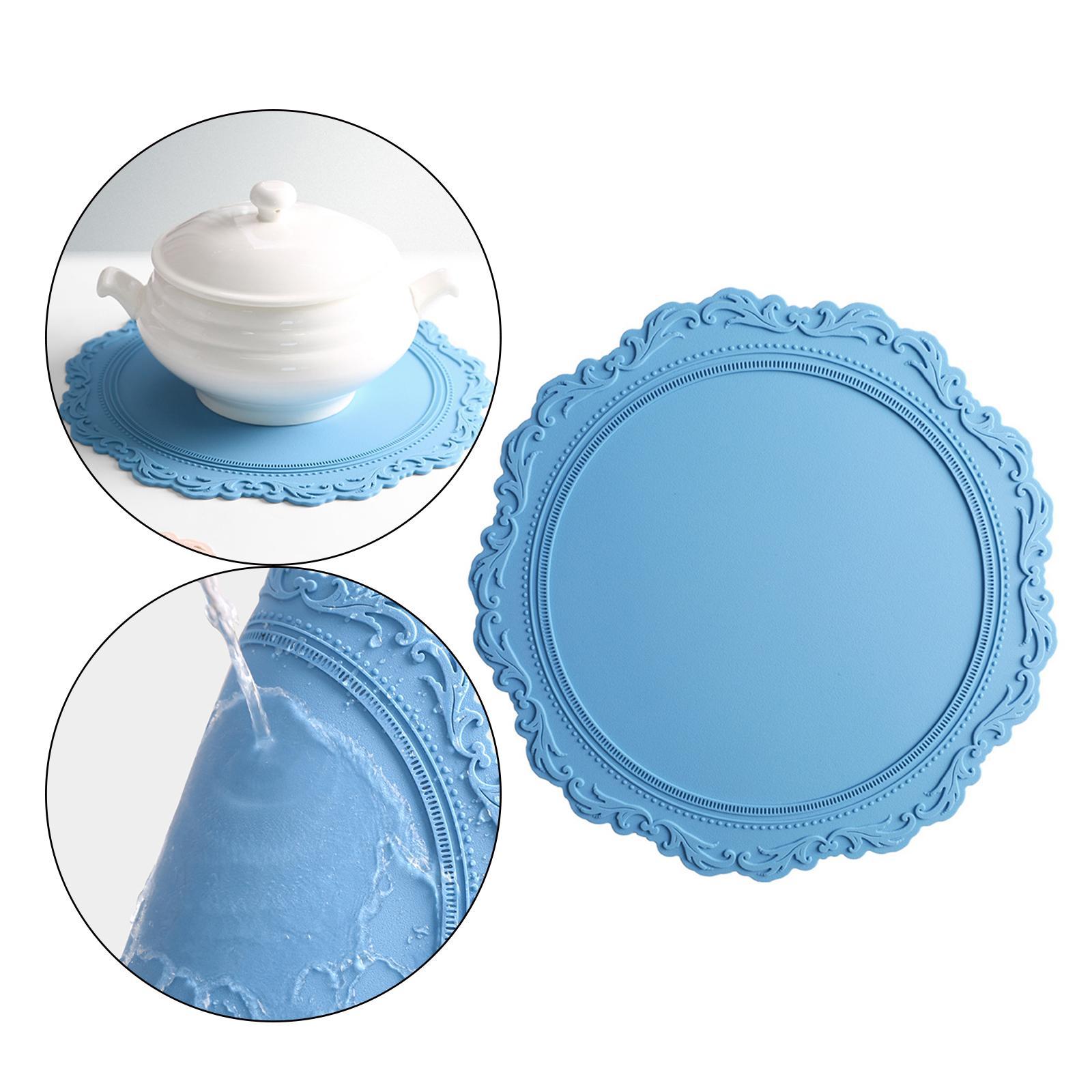 Silicone Place Mats Tableware Utensil Pad Table Mats for Cup Mug Pot