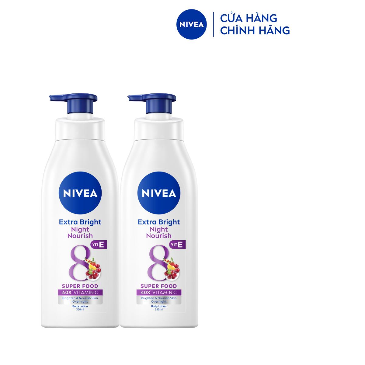 Bộ 2 Sữa Dưỡng Thể NIVEA Sáng Da Ban Đêm – 98412