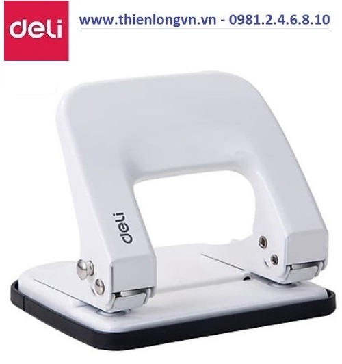 Máy đục lỗ Deli - E0137 màu trắng - 20 tờ