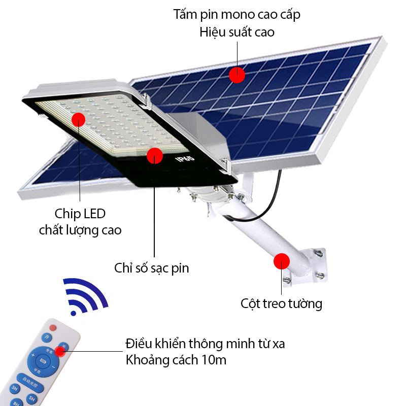 Đèn Năng Lượng Mặt Trời 1000W, đèn Cao Áp Siêu Sáng, thân thiện với môi trường  - K1534