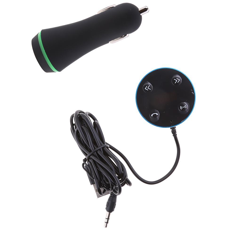 Bluetooth 3.0 Music Receiver 3.5mm Adapter Handsfree Car AUX Speaker Blue