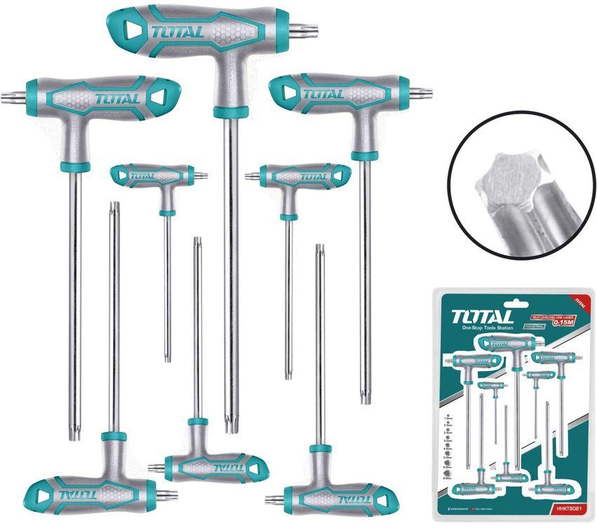 BỘ 8 CHÌA LỤC GIÁC BÔNG  TAY CẦM CHỮ T TOTAL THHW8083 - HÀNG CHÍNH HÃNG