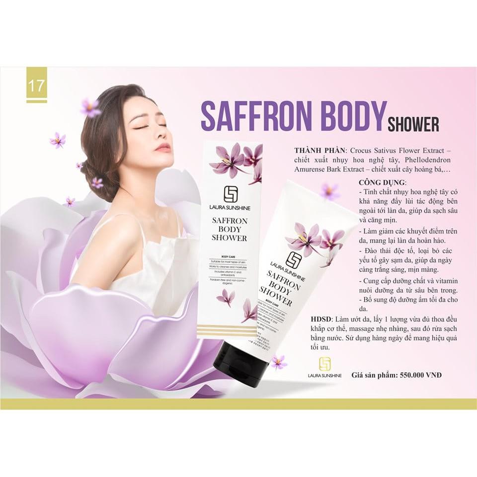 Sữa tắm nhụy hoa nghệ tây Hàn Quốc 200ml - Saffron Body Shower - Laura Sunshine - Nhật Kim Anh