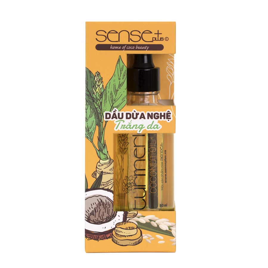 Dầu Dừa Dưỡng Da Turmeric Sense+ (50ml)