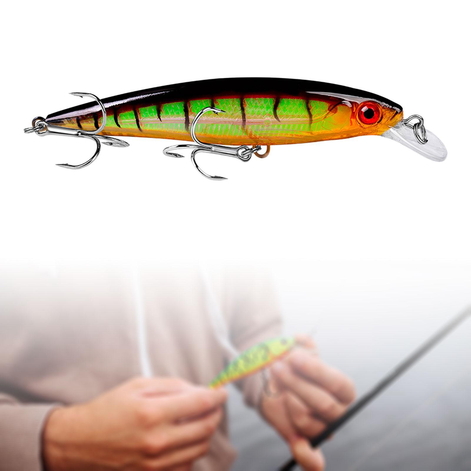Swimbait Floating Minnow Lure Portable Fishing Tackle Crankbait 13.4G with Hooks Artificial Lifelike Hard Lure 3D Eyes Fish Lure for Carp