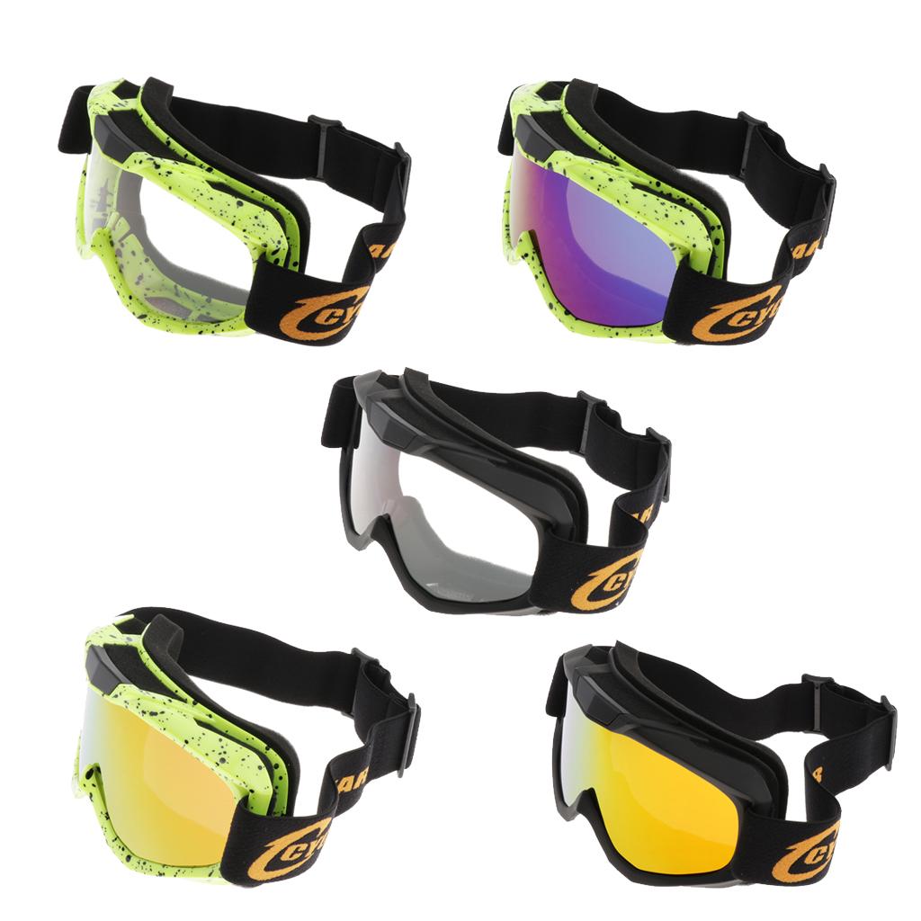 Motorcycle Riding Helmet Goggles, ATV Dirt Bike Racing Goggle Eyewear with Adjustable Headband for Men Women Adults' Cycling Skiing