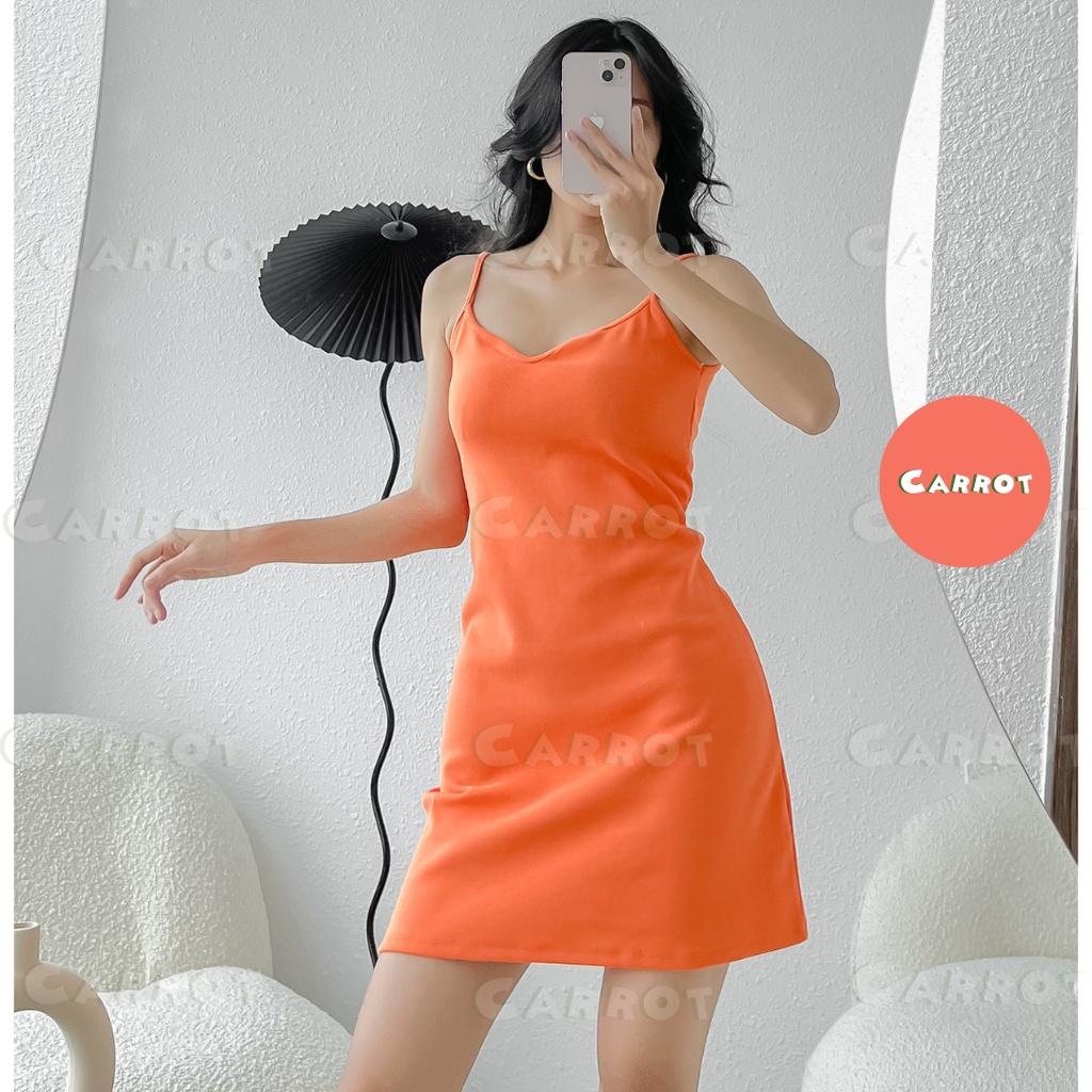 Đầm body 2 dây váy ngắn năng động dễ thương chất thun cao cấp carrotxinhdep