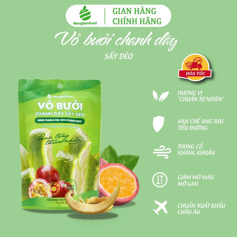 [Mua 5 tặng 1] Combo 5 túi trái cây các loại NonglamFood 45g
