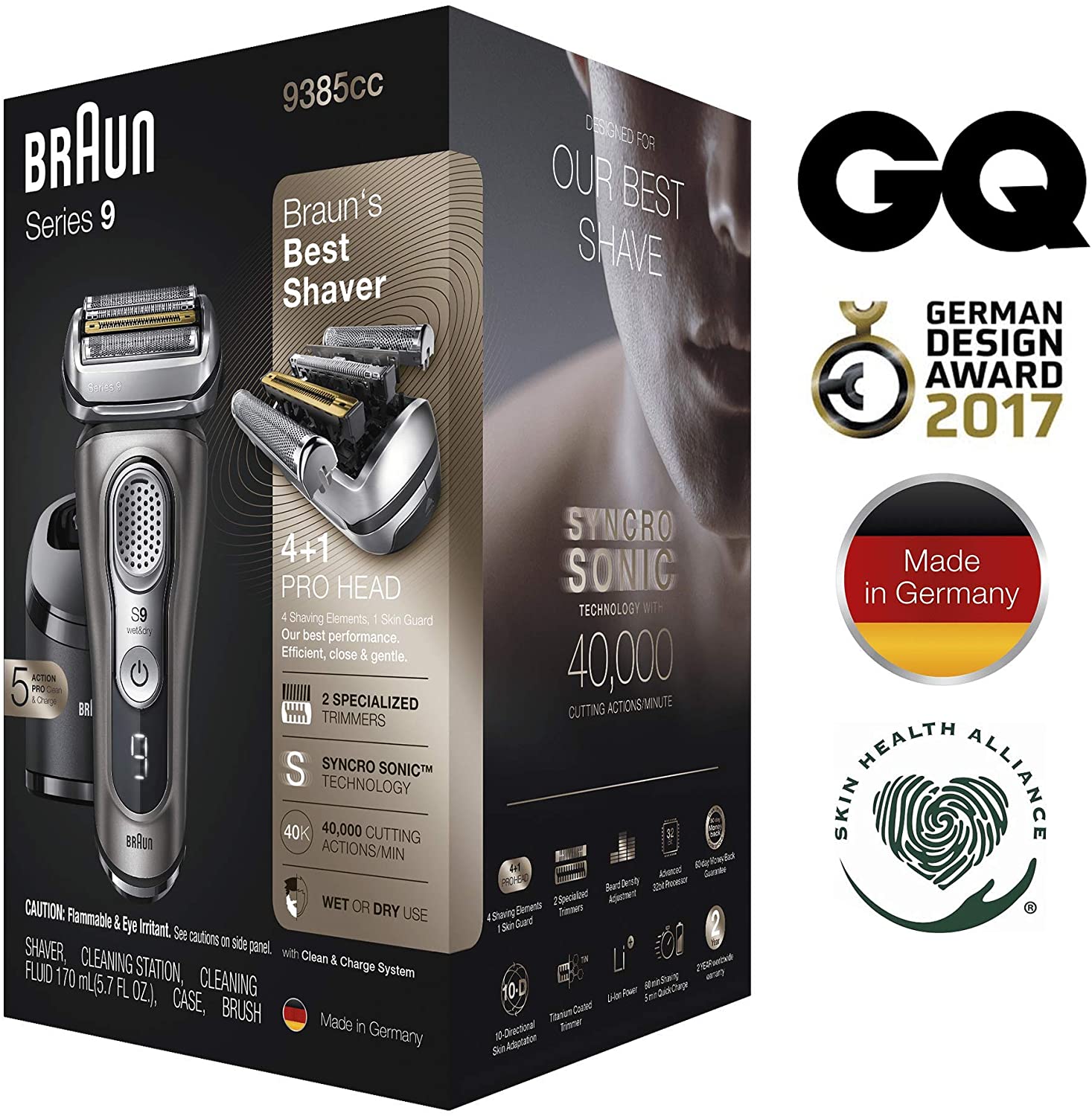 MÁY CẠO RÂU BRAUN SERIES 9 9385CC Hàng Chính Hãng
