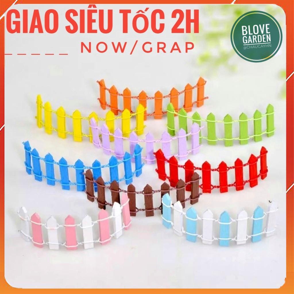 Tiểu cảnh mini Hàng rào gỗ làm phụ kiện trang trí terrarium, chậu cây cảnh, sen đá, xương rồng, cây cảnh để bàn