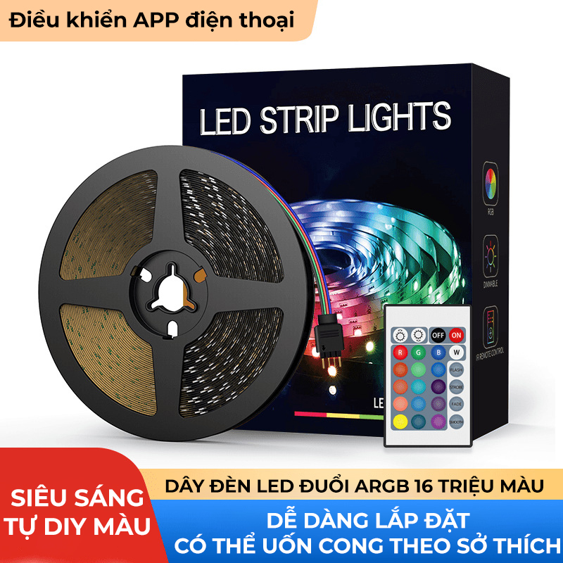 Dây đèn led đuổi ARGB 16 triệu màu, dải đèn thông minh, điểu khiển qua ứng dụng- D1451