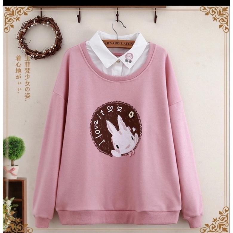Bộ ngủ, mặc nhà lông cừu 2 mặt mềm mại hình cô gái dễ thương
