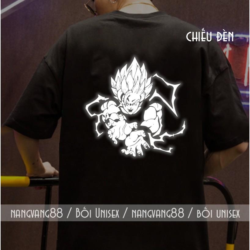 Áo Thun Tay Lỡ Unisex Songoku Kameha Phản Quang Cực Chất
