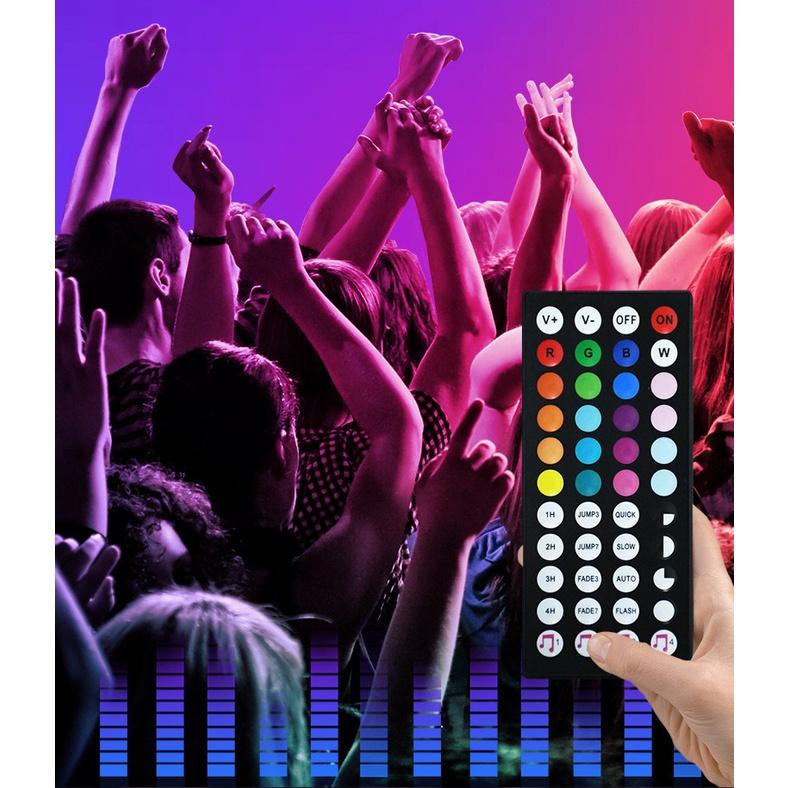 Bộ Đèn LED RGB Nháy Theo Nhạc Dài 5M, Đổi Màu,Đèn Trang Trí,LED RGB 5050 Chống Nước