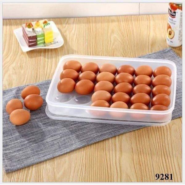 Hộp đựng trứng 24 quả có nắp đậy nhựa , khay bảo quản trứng không bị vỡ chắc chắn