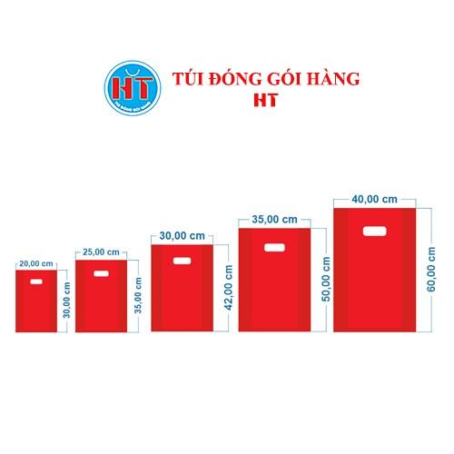 Túi nilon HD đỏ đựng quà, túi đựng hàng, túi gói hàng loại dai, bền, đẹp, đủ mọi kích thước, số lượng 1kg