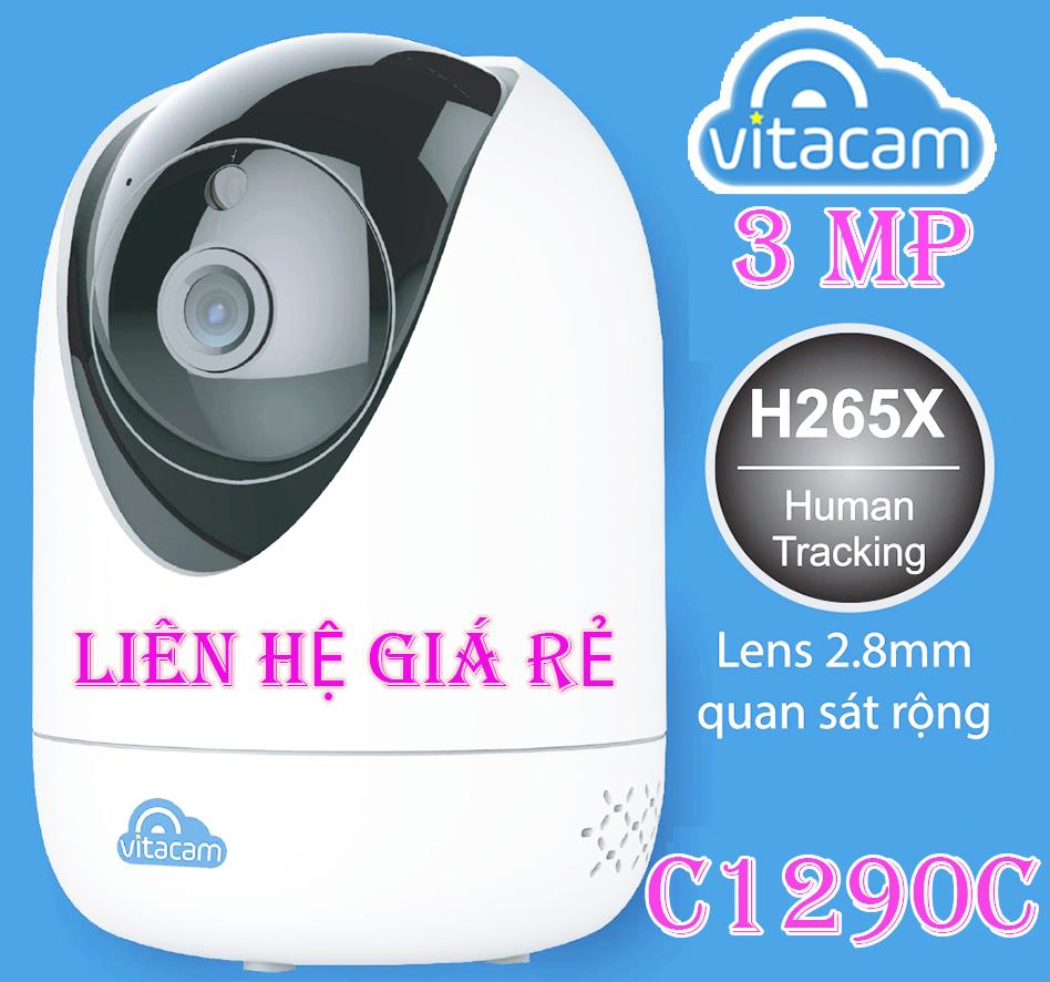 CAMERA VITACAM C1290 - Độ phân giải 3.0 chuẩn Ultra HD , THẺ NHỚ 32G , HÀNG CHÍNH HÃNG.