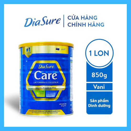 Sữa Diasure Care (850G) - Hỗ Trợ Tăng Cường Sức Khỏe, Thể Chất &amp; Chất Lượng Cuộc Sống Cho Người Lớn Tuổi