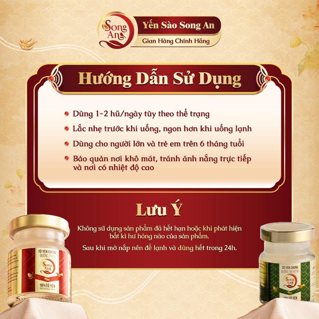 Yến chưng sẵn, Tổ yến sào chưng hũ Song An Food 70ml tăng sức đề kháng