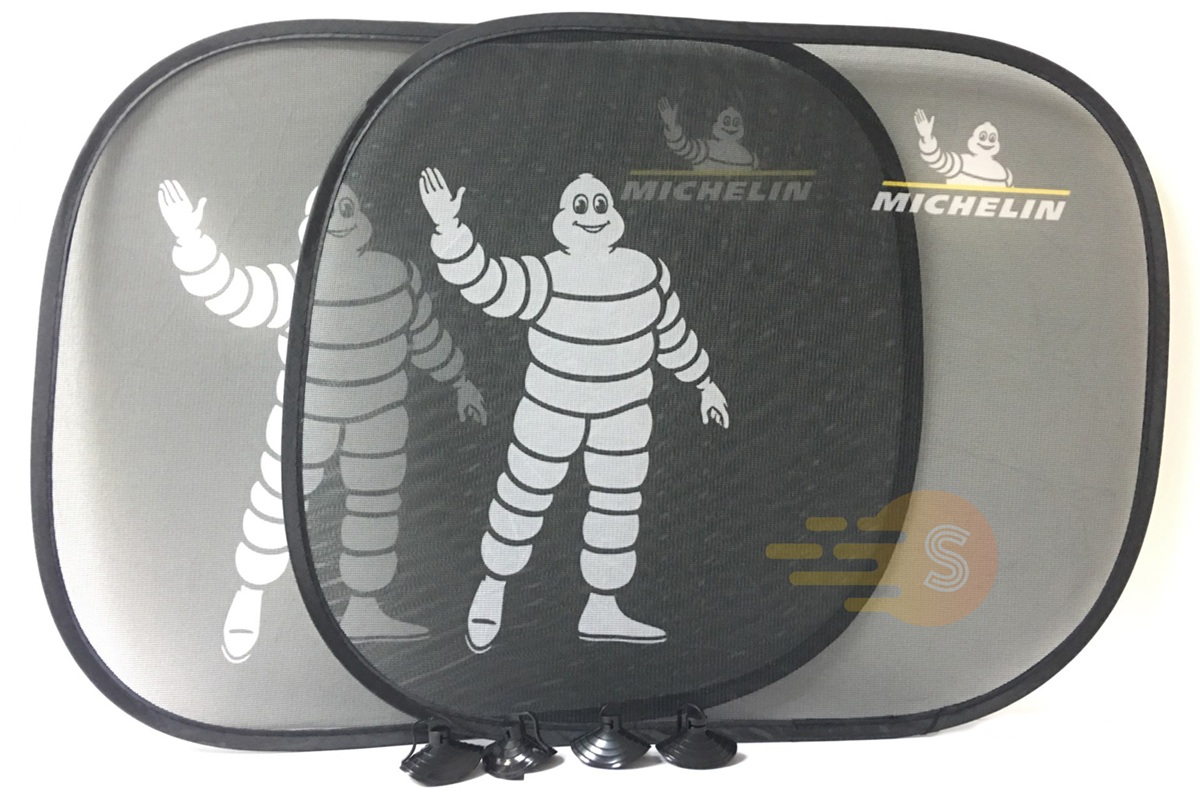 Bộ 2 miếng che nắng dạng lưới cho ô tô Michelin MI-CWS - chống nắng, chống tia UV, dạng hít
