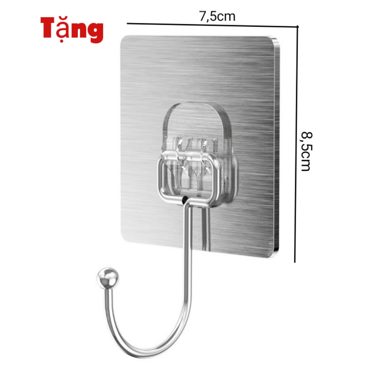 Cây thông tắc bồn cầu inox - tặng vỉ dán móc to
