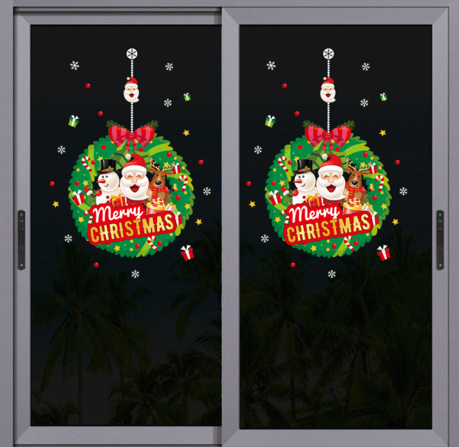 Decal dán tường - Vòng nguyệt quế Noel xinh xắn