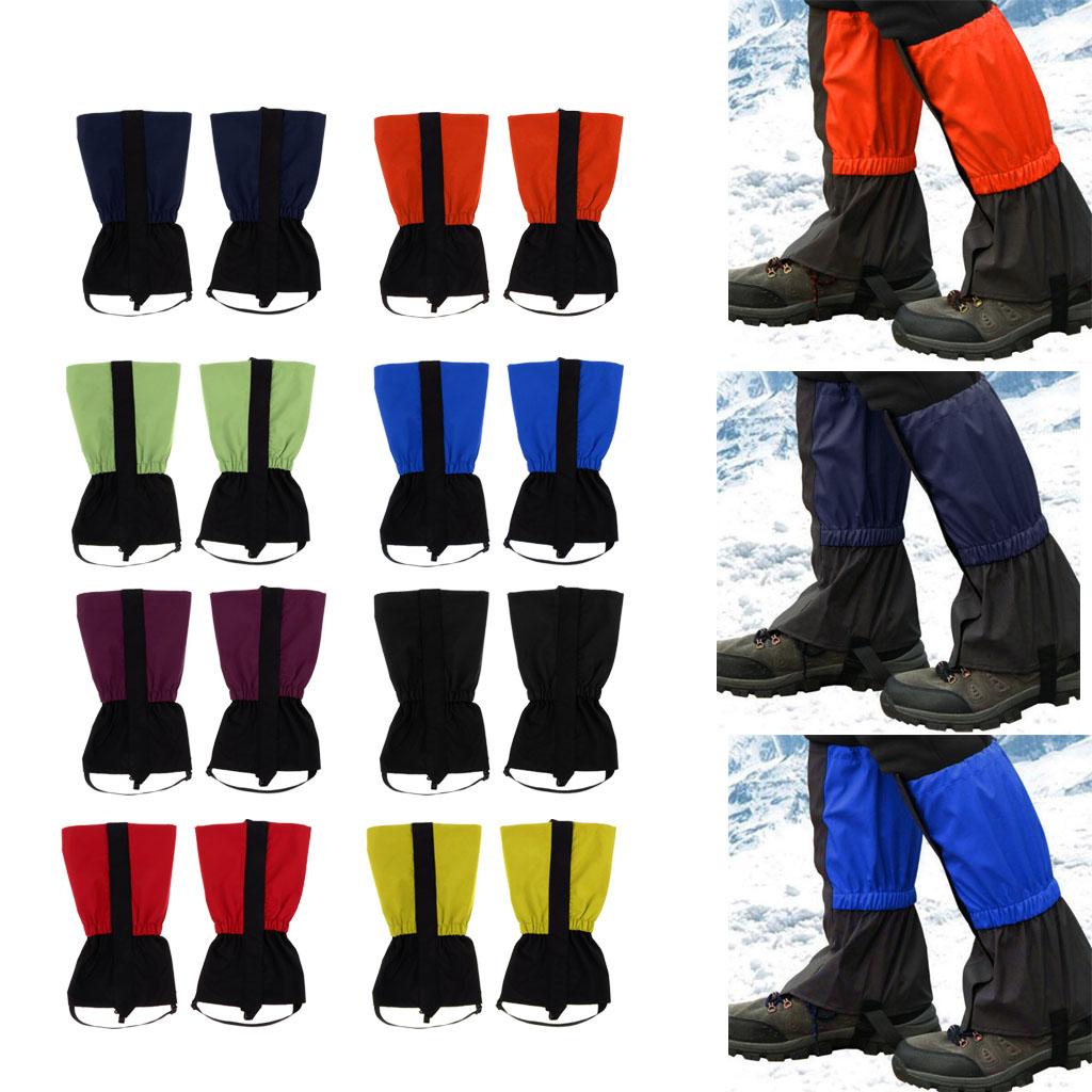 Outdoor Snow Waterproof Snow Boot Gaiters Walking High Leg Cover  Orange