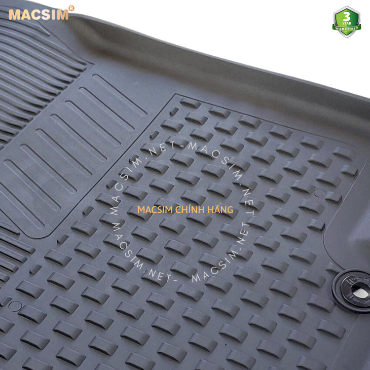 Thảm lót sàn ô tô nhựa TPE Silicon KIA RIO 2017+ Black Nhãn hiệu Macsim