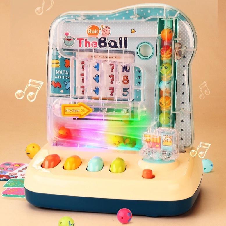 Máy Trò Chơi Bắt Bóng Lăn PINBALL Kèm Thẻ Toán Học