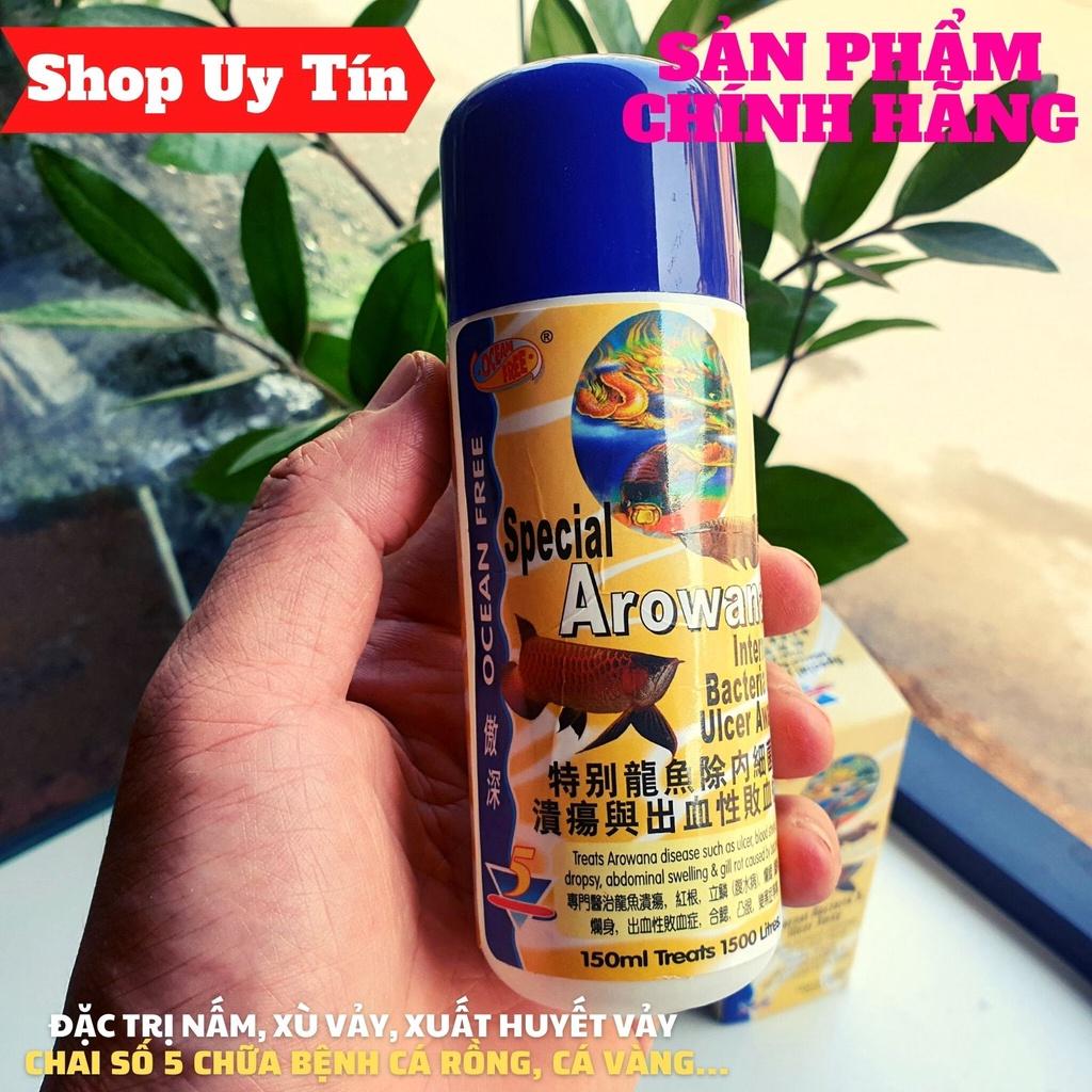 Chai Số 5 Chăm Sóc Cá, Nhiễm Khuẩn Cá Rồng, Hàng Mới, Chuẩn Singapore.