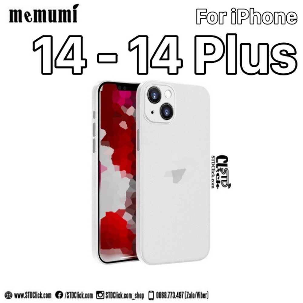 ỐP LƯNG DÀNH CHO ĐIỆN THOẠI IPHONE 14 - 14 PLUS MEMUMI MỎNG LỤA