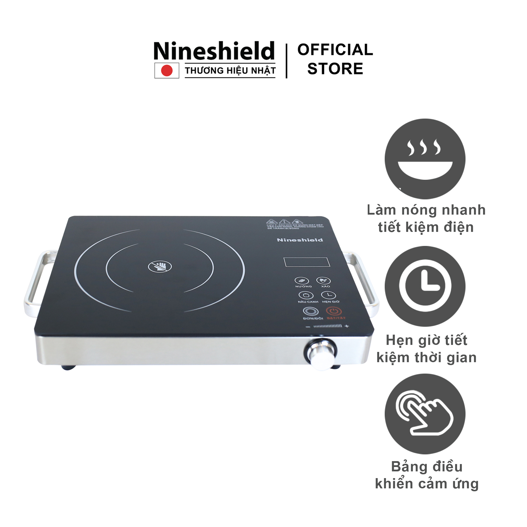 Bếp Hồng Ngoại Đơn Nhật Bản Nineshield KB-8601 - Hàng chính hãng