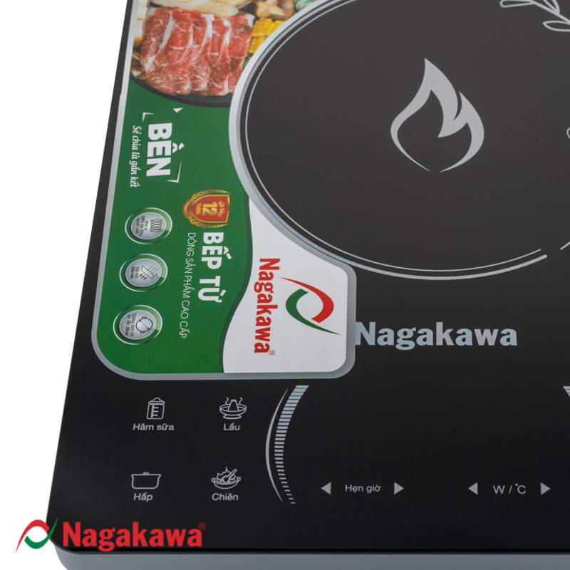 Bếp từ đơn cảm ứng Nagakawa NAG0702 (2200W) - Tặng kèm nồi lẩu inox 30cm - Hàng chính hãng