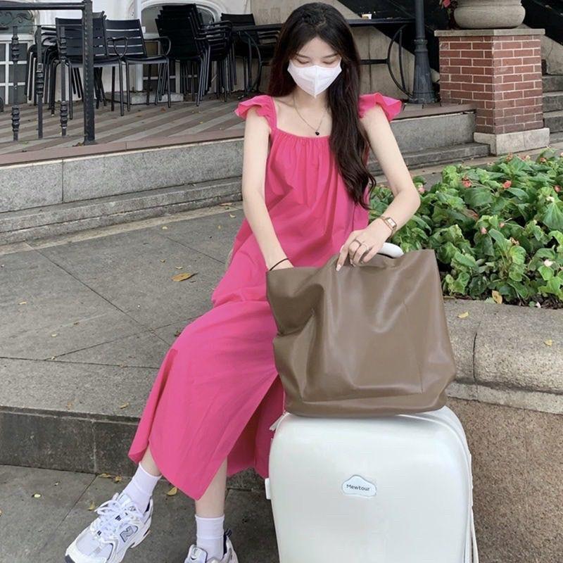 Đầm Nữ maxi Cánh Tiên Xẻ Tà Dáng Dài 2 Màu Phong cách cá tính Q109