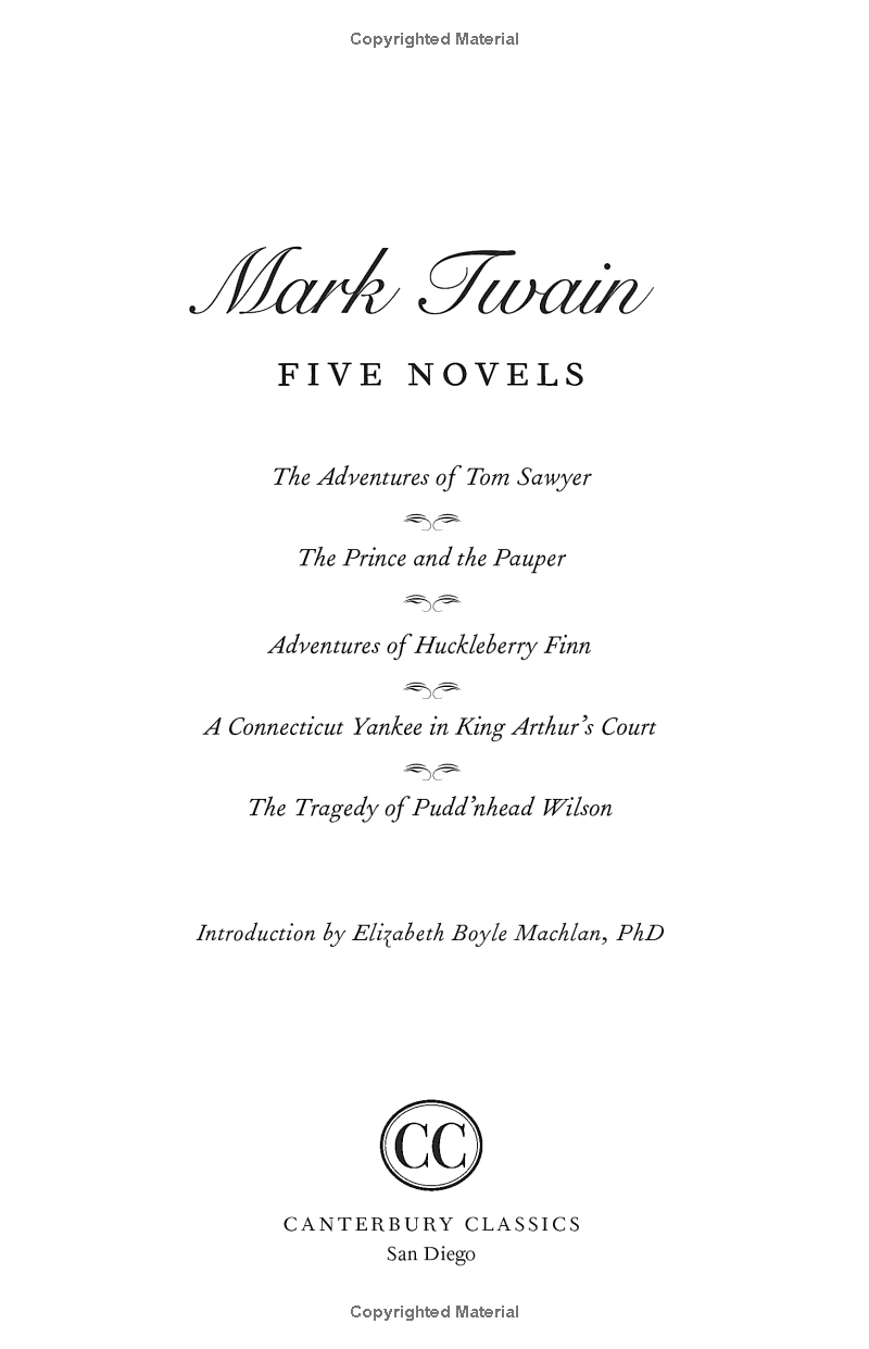 Mark Twain: Five Novels (Leather-bound Classics)