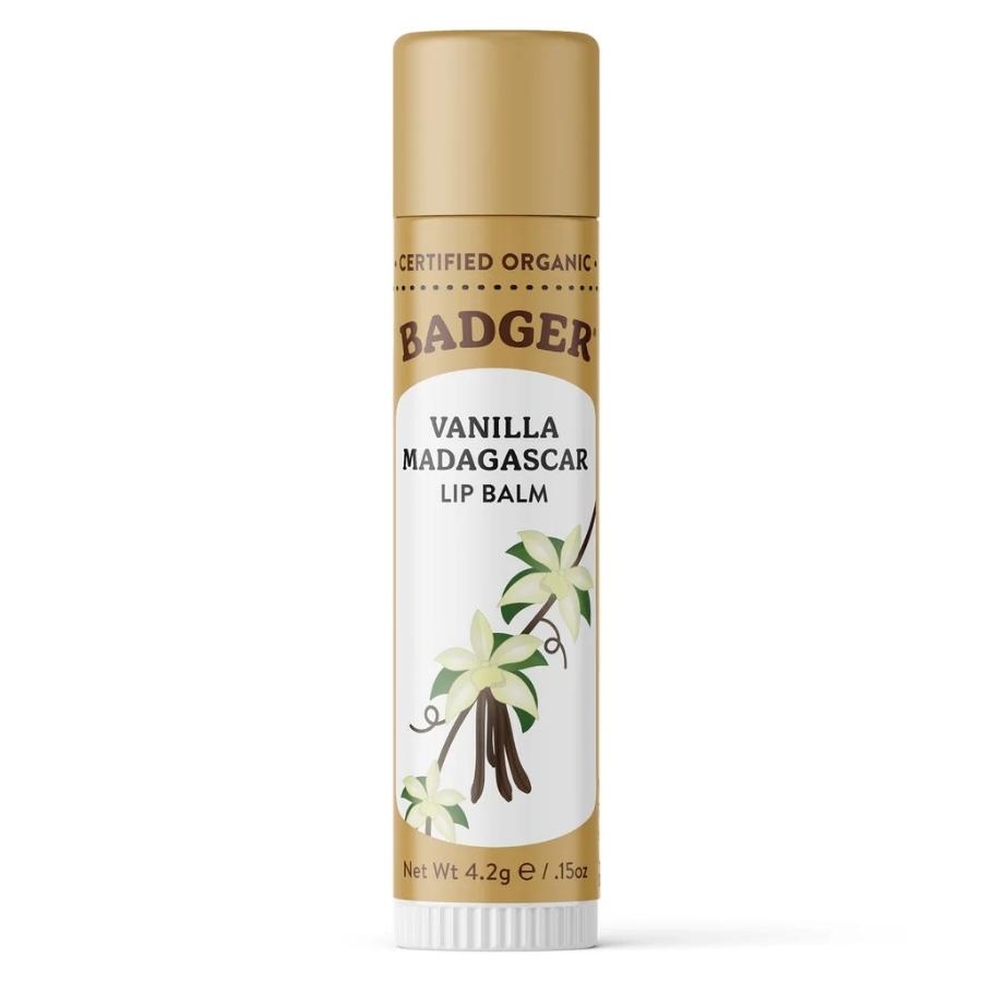 Son dưỡng môi hữu cơ Badger Vanilla Madagascar Lip Balm USDA Organic