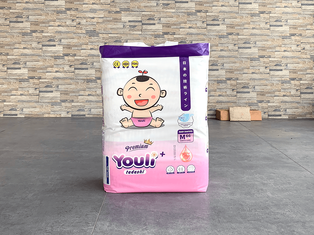 TÃ BỈM YOULI TÝ QUẬY DÁN SIZE S 72 MIẾNG CHO BÉ 4-8KG