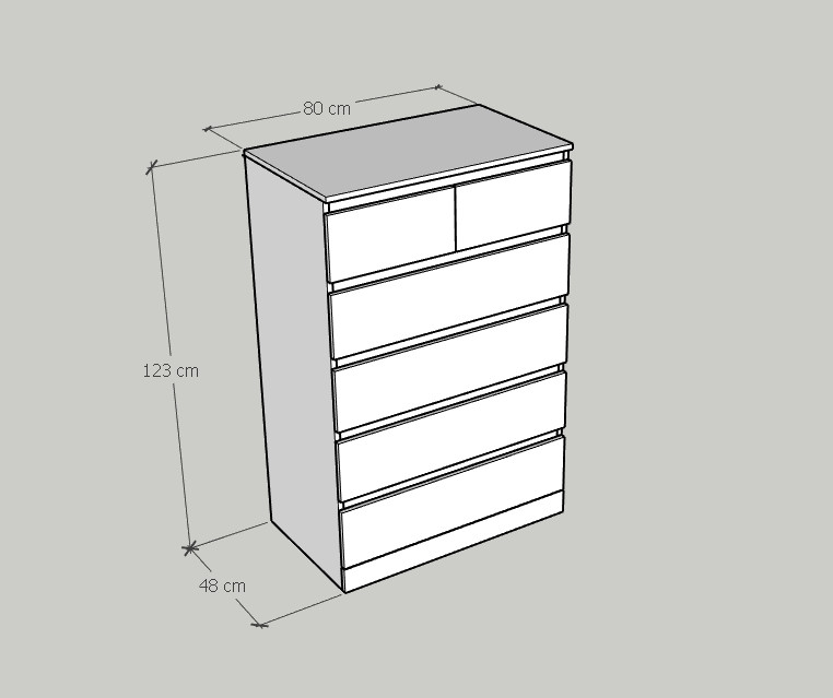 [Happy Home Furniture] DOOBIE,  Tủ 5 tầng ,  80cm x 48cm x 123cm ( DxRxC), THK_006