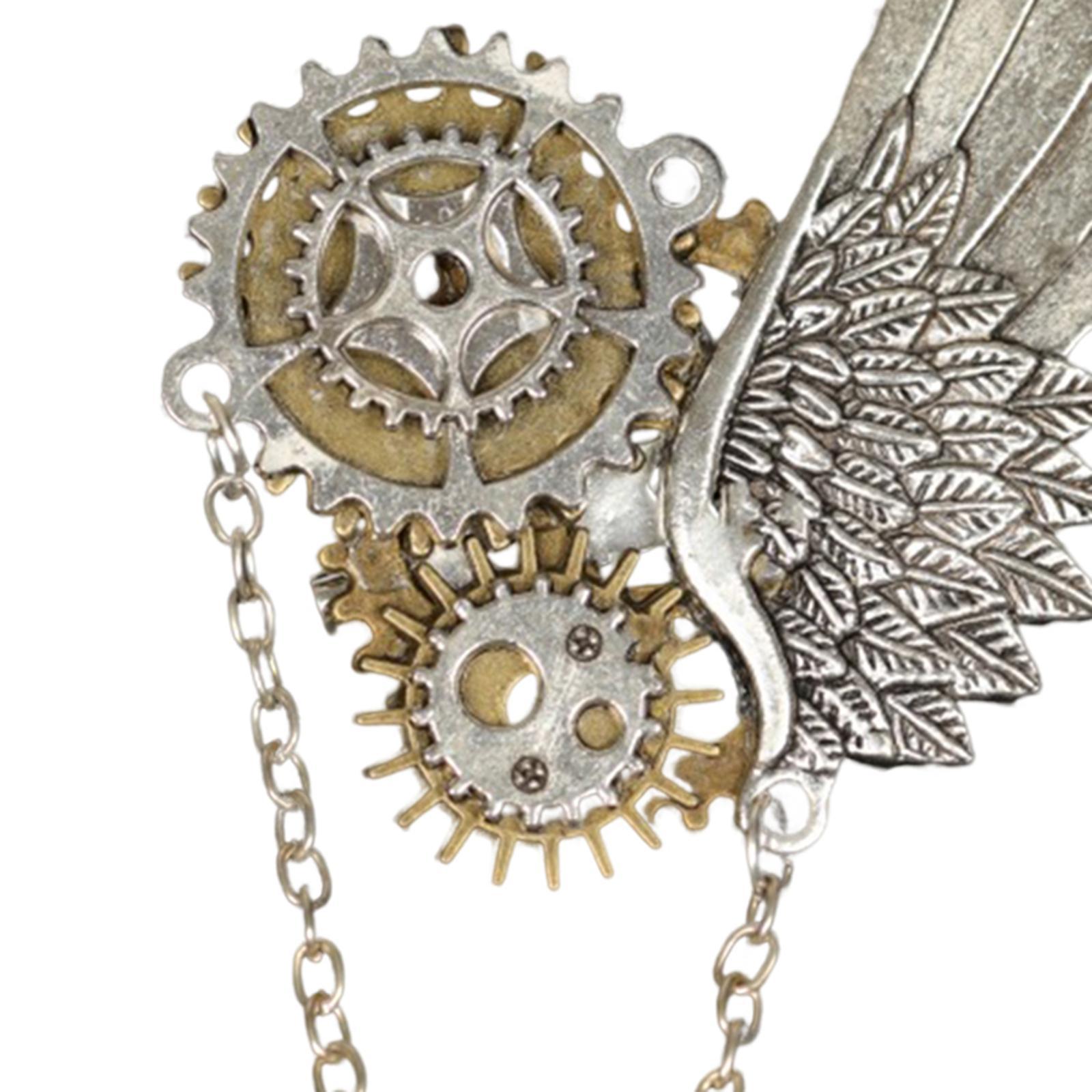 Angel Wing Brooch Metal Decorative Halloween Costume Hanging Chain Brooches