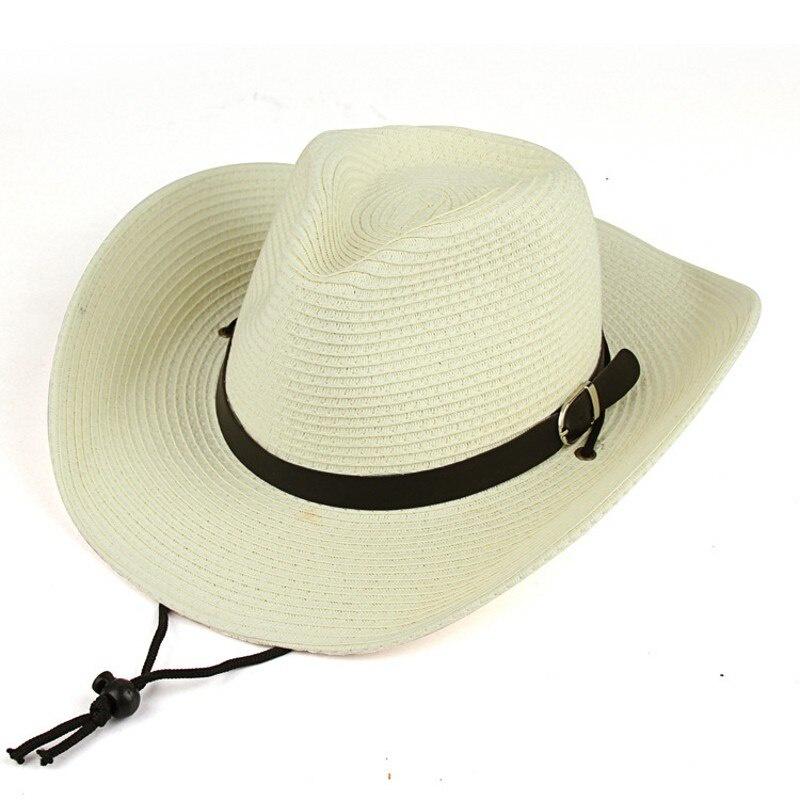 New Summer Hat Unisex Panama Hats Men Straw Cowboy Hat Beach Sun Hat Men's Western Cowboy Hats Outdoor Sun-shading Straw Hats