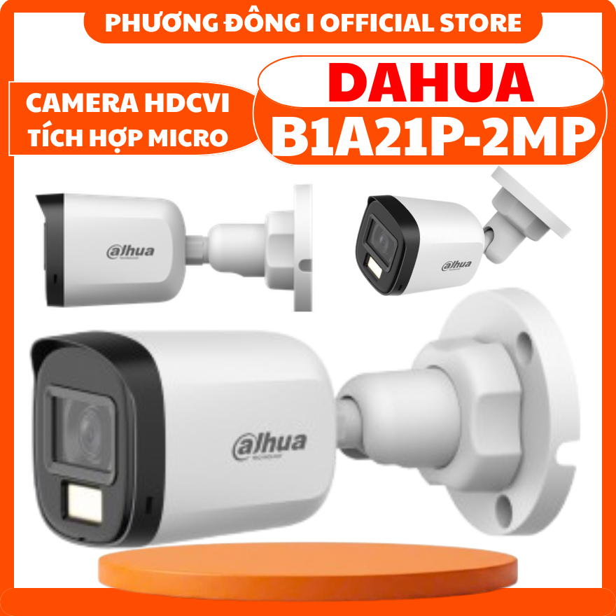 CAMERA THÂN NGOÀI TRỜI HDCVI DAHUA HAC-B1A21P 2MP - HỒNG NGOẠI ĐẾN 20M, NGƯỢC SÁNG, CÂN BẰNG TRẮNG