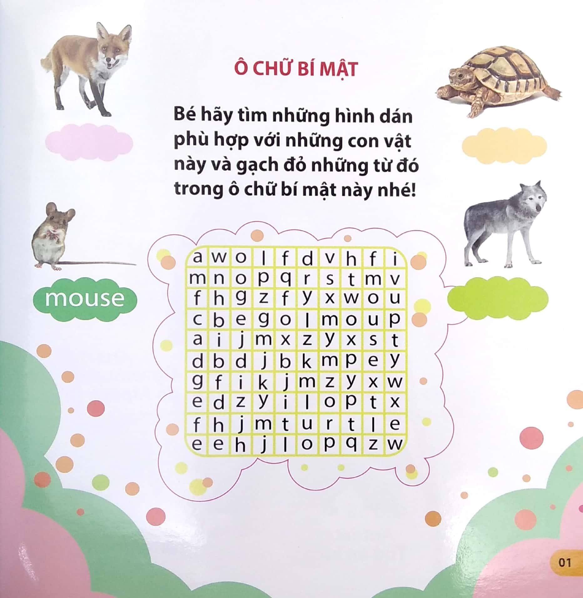 Bộ Sưu Tập 200 Stickers - Bảng Chữ Cái Tiếng Anh (Động Vật)