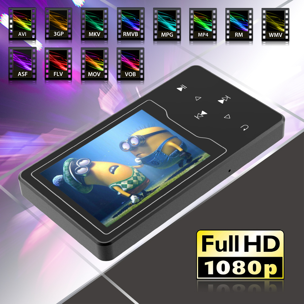 Máy nghe nhạc MP3, MP4 màn hình HD 2.4 inches Ruizu D08 Bộ Nhớ Trong 8GB AZONE - Hàng Nhập Khẩu