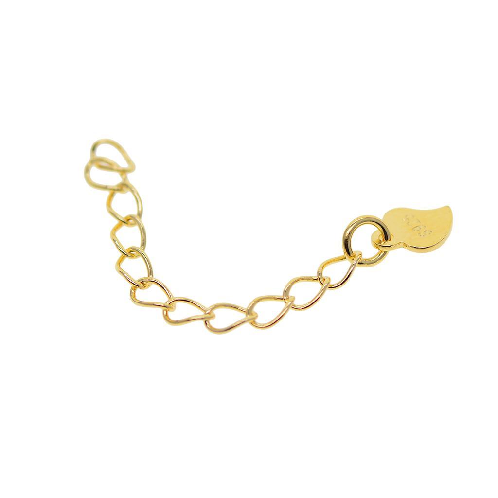 2pcs Heart  Chain  Bracelets Anklets   Chain - Golden, 4CM