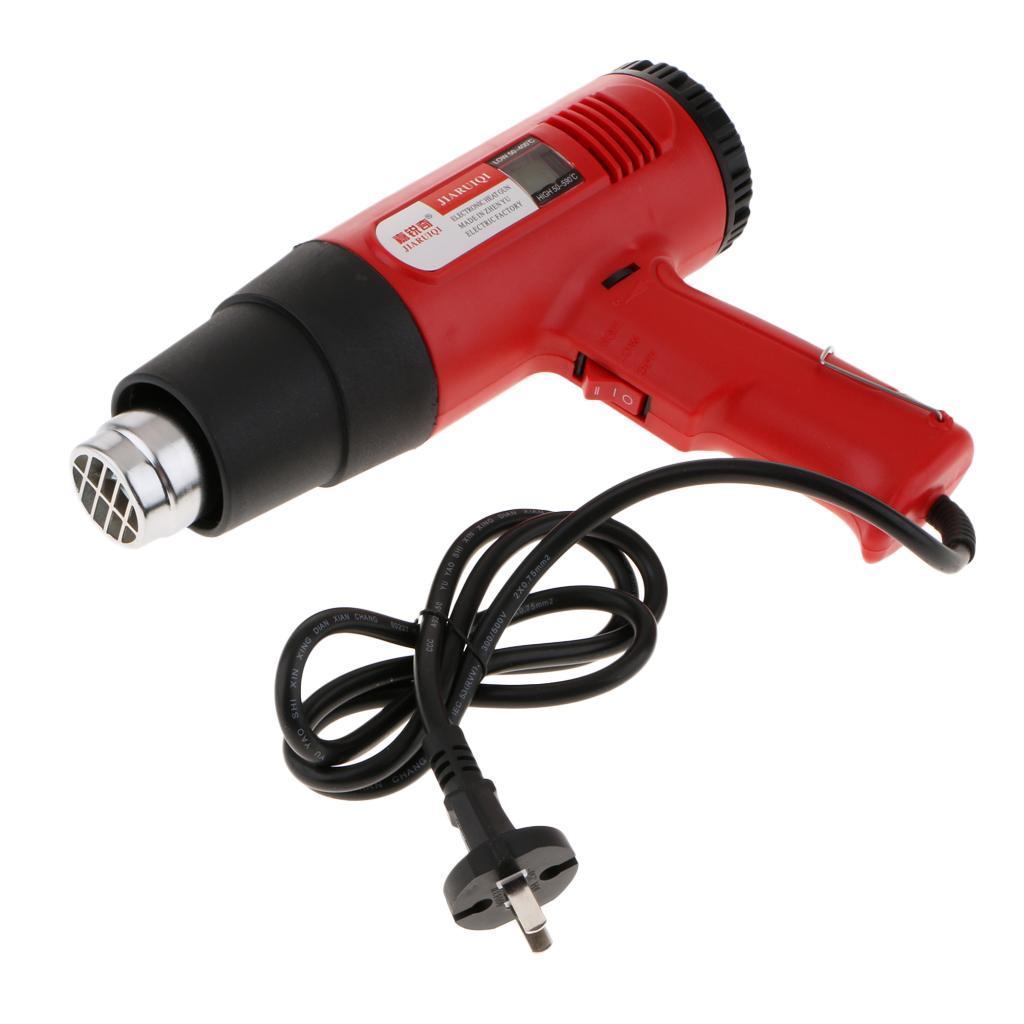 LCD 220V Industrial Handheld Hot Air Gun Heat Shrink Tube For Car Foil