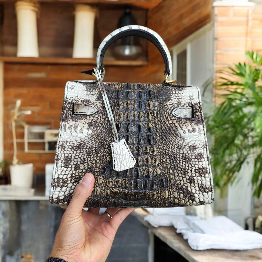 Túi xách nữ Da cá sấu nguyên thủy mộc mạc!