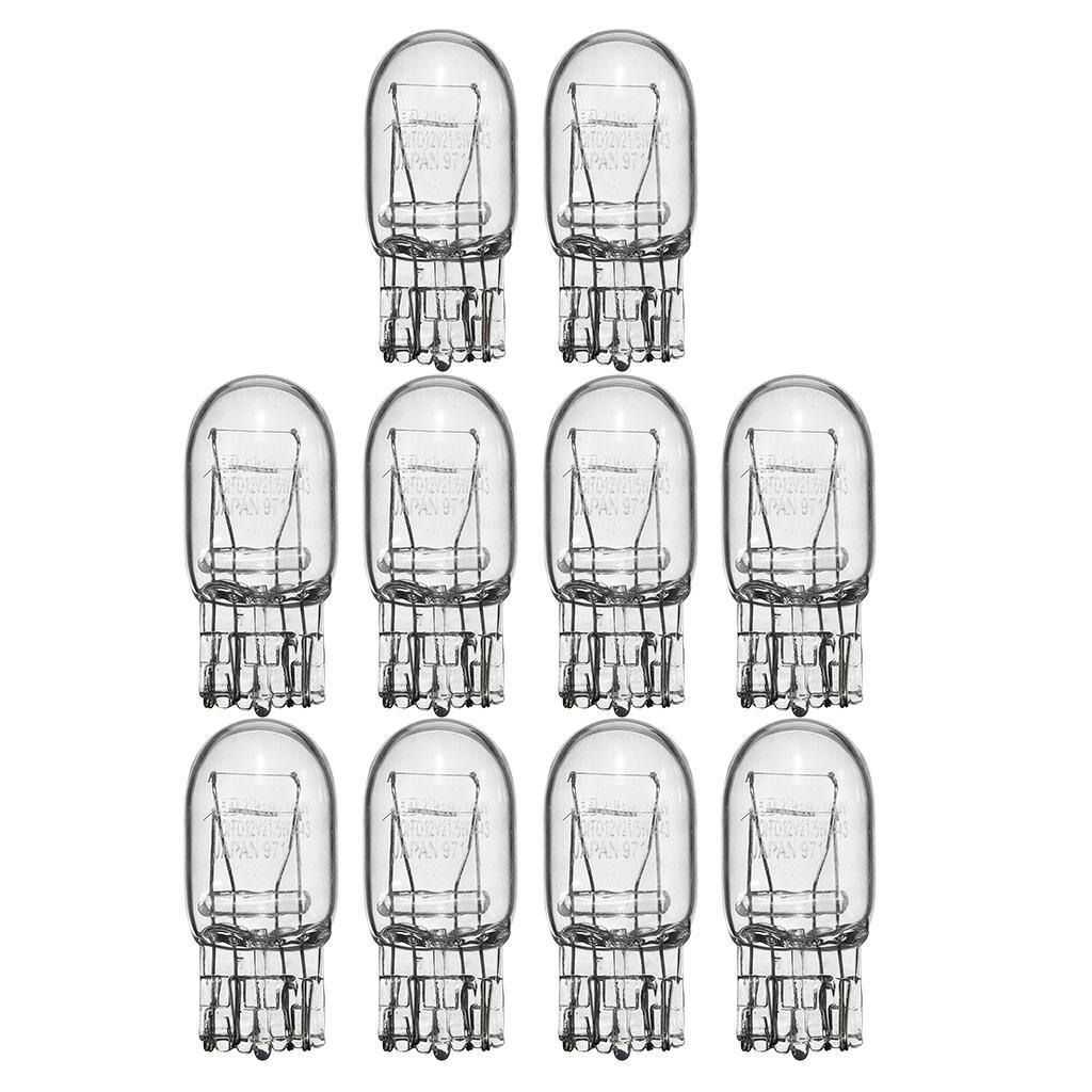 2x10x T20 7443 /5W Stop Brake Tail Light Bulb Clear